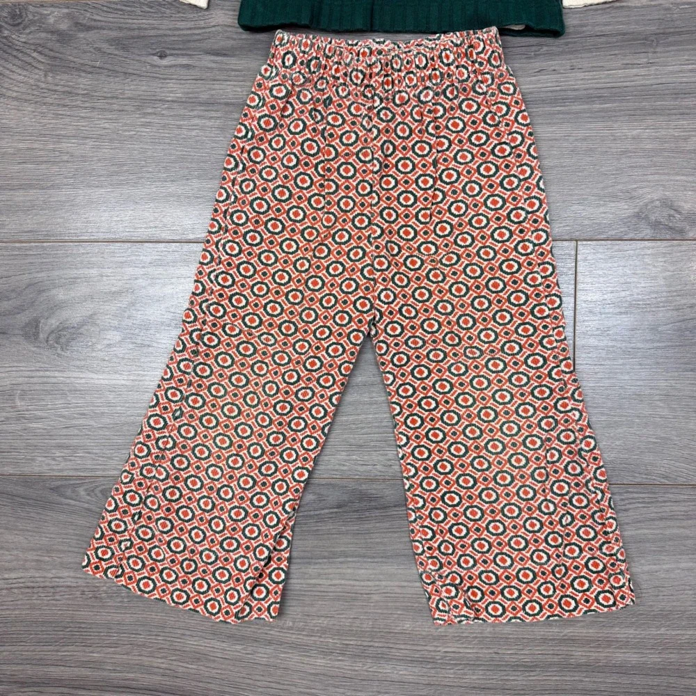 Vintage Buster Brown Toddler 3pc Outfit Geometric Pants Turtleneck Vest 3T‎